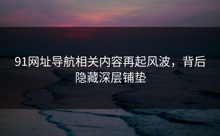 91网址导航相关内容再起风波，背后隐藏深层铺垫